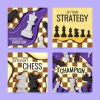 International Chess Day Card vector