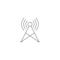 Communication network signal icon vector