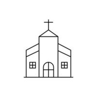 adorar el icono de la iglesia cristiana vector