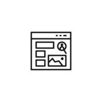 image layout website wireframe icon vector