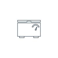 vector de icono de congelador de refrigerador creativo