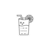 Fresh lemon juice icon vector