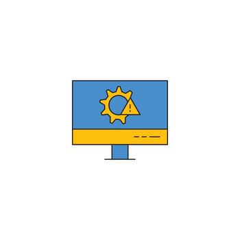 icono de error del sistema informático vector