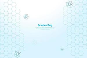 Celebration National Science Day background with modern, geometric, technology, science and innovation element. vector