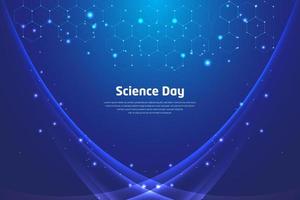 Shiny science day design background vector. Blue Gradient science day background. vector