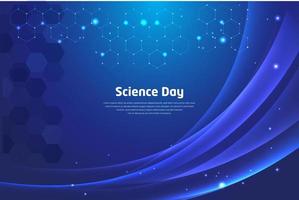 Fantastic Science Day design background with technology  and geometric elements vector. vector