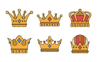 conjunto de iconos de corona