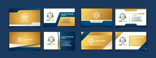 Law Firm Business Card Template Set vector