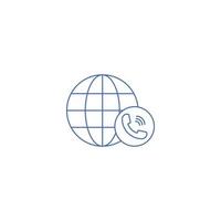 world wide call icon vector