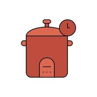 Creative rice cooker icon vector