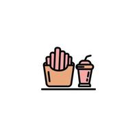 Potato and juice icon vector