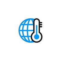 world temperature global warming icon vector