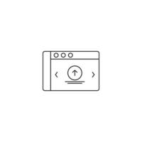 upload arrow wireframe icon vector outline