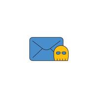 cyber attack email icon vector