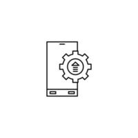 mobile system upgrade configuration icon vector