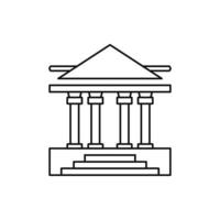 Modern bank building icon vector