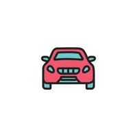 vector de icono de transporte de coche de viaje moderno