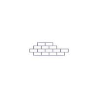 Brick wall construction icon vector