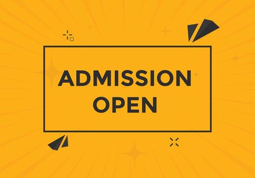 Admission open banner. Admission open banner text web button template. vector