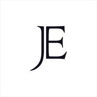 Letter JE design logo vector. vector