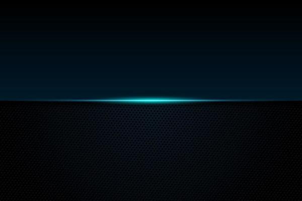 Abstract gamer background modern tech template design concept. Metallic blue and black shiny color frame on carbon fiber material texture. Vector graphic game layout eps illustration