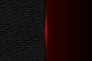Abstract gamer background modern tech template design concept. Metallic red and black shiny color frame on carbon fiber material. Vector graphic game layout eps illustration