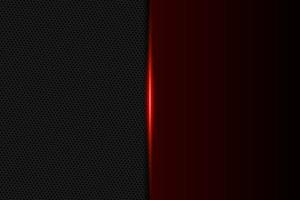 Abstract gamer background modern tech template design concept. Metallic red and black shiny color frame on carbon fiber material. Vector graphic game layout eps illustration