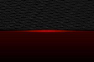 Abstract gamer background modern tech template design concept. Metallic red and black shiny color frame on carbon fiber. Vector graphic game layout eps illustration