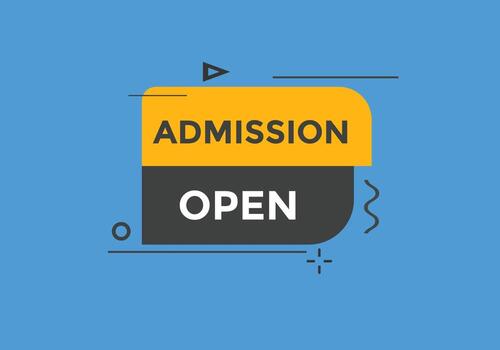 Admission open banner. Admission open banner text web button template. vector