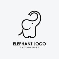 Elephant vector icon illustration.Modern elephant logo design.