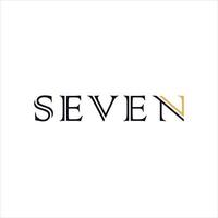 TYPOGRAPHY text logo SEVEN modern design vector. vector