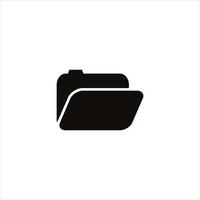 Folder icon black logo, white background. vector