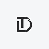 letra dt, plantilla de diseño de logotipo td. vector