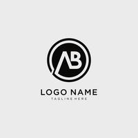 plantilla de diseño de círculo de logotipo de letra ab. vector