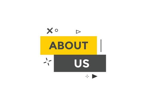 About us text web button template. About us sign icon label colorful vector