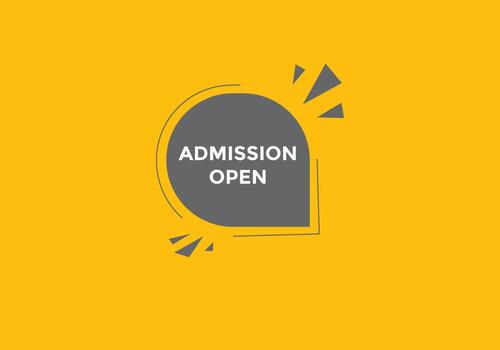 Admission open banner. Admission open banner text web button template. vector
