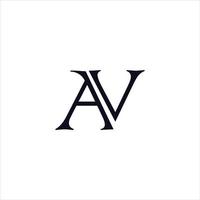 Letter AV logo design vector