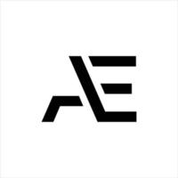 A, E letter logo vector monogram