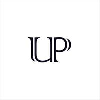Letter UP design logo vector. vector