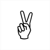 Fingers line icons design vector. vector