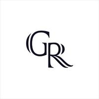 letter GR design logo vector. vector