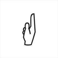 Fingers line icons design vector. vector