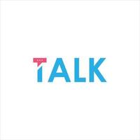 Talking design vector logo template.