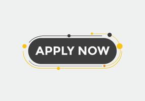 Apply now web button template. Apply now icon label colorful vector