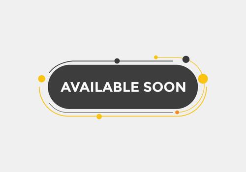 available soon button. available soon text template for website. available soon icon flat style vector