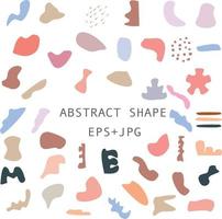 Hand drawn abstract shapes collection Vector