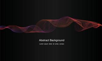 Abstract Red Wave Background.Technology concept. vector