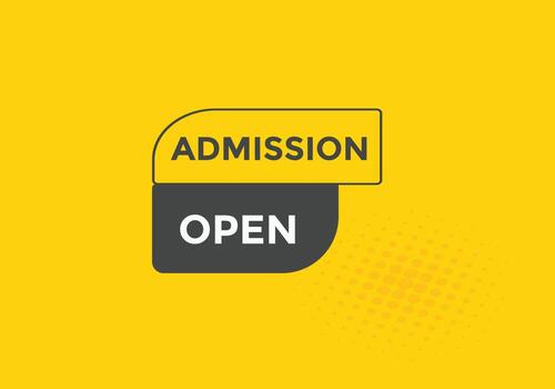Admission open banner. Admission open banner text web button template. vector