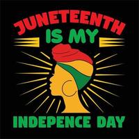 Juneteenth day t shirt design vector