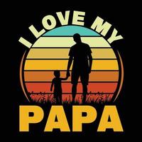 diseño de camiseta feliz día del padre vector